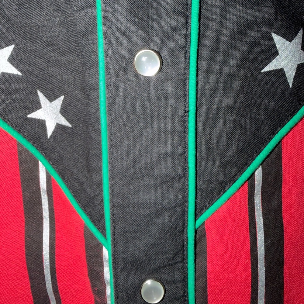 Vintage 90s Cowboy Mickey Western Snap Front Shirt - Picture 3 of 6